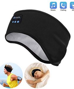 Sleep Headphones Elastic Sleeping Headband 10Hrs Bluetooth Music Eye Mask  with Soft Cozy Earbuds Comfortable Earphones for Side Sleepers(Elastic One